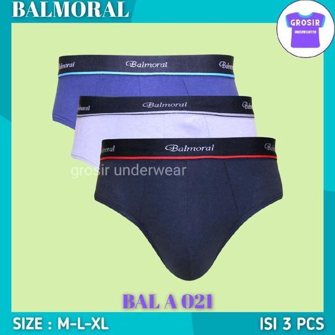 Promo Balmoral Celana Dalam Pria Dewasa BAL A021 Isi 3 Pcs Bahan Katun COD