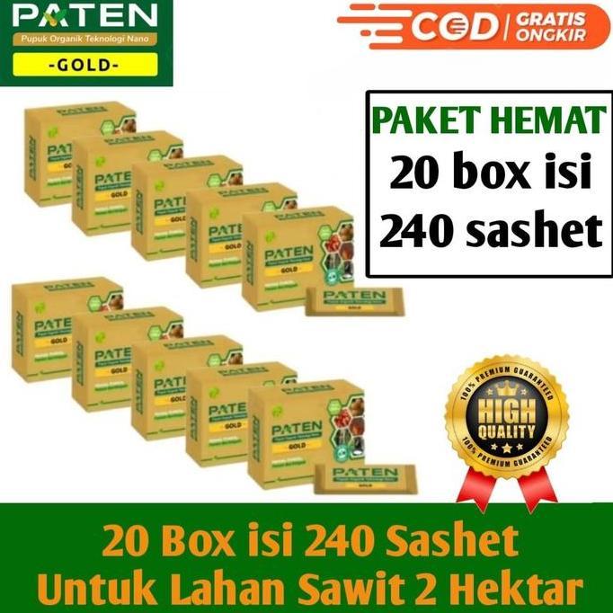 Terlaris 20 Box ( 240 Sachet) Pupuk Paten Gold / Pupuk Paten Teknologi Nano By Renner