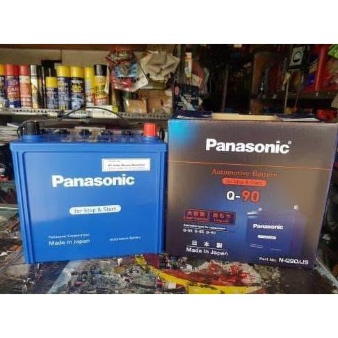 NEW AKI MOBIL TOYOTA VOXY ISTOP Q90 PANASONIC BLUE JAPAN BATTERY