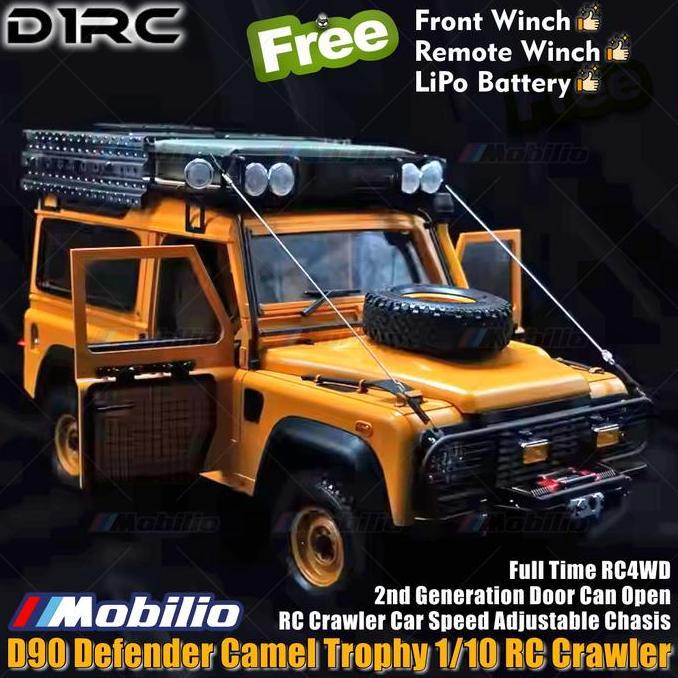 D1RC DS275 D90 Defender Camel Trophy 1/10 Scale 275mm Wheelbase RC Crawler Car Adventure