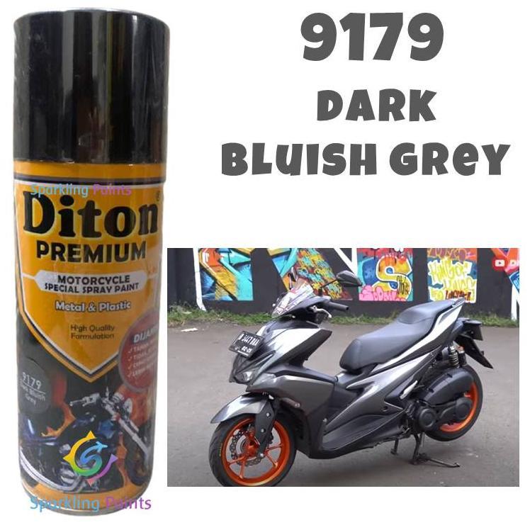 Pilox Diton Premium Dark Bluish Grey 9179 400Ml Abu-Abu Metallic Cat Abu Metalik Pylox Pilok