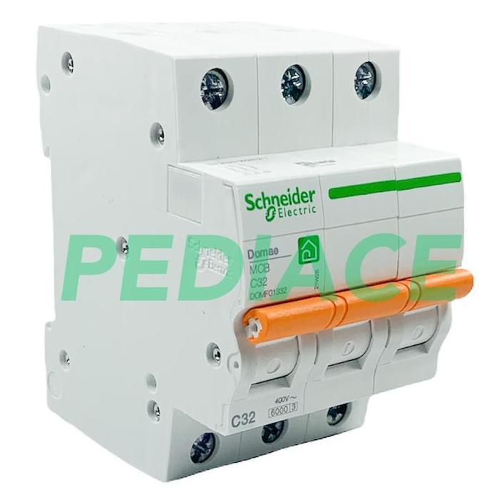 MCB 3 Phase Schneider Merlin Gerin 32A 7040 Watt Circuit Breaker SNI