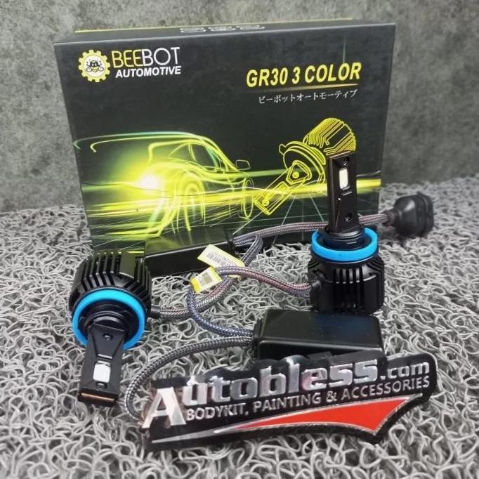 LED Foglamp 3 Warna Beebot GR30 H11. FREE PASANG