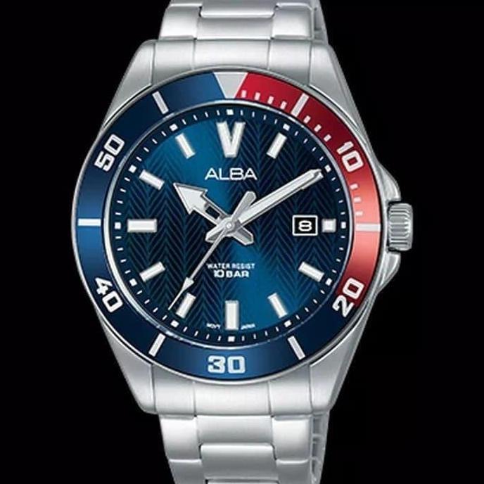 Promo Jam Tangan Pria Alba AG8J39X1 Original Turtle Pepsi Best seller AG8J39 COD