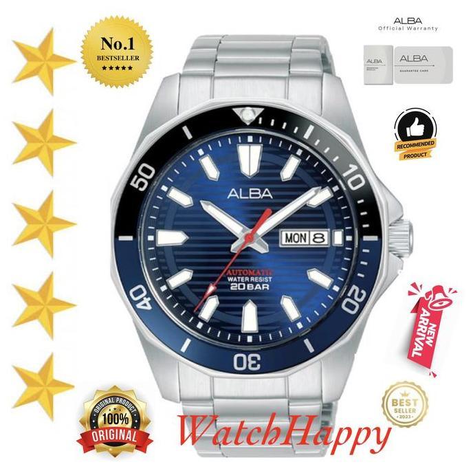 Promo ALBA AL4507X1 AL4507 BLUE DIAL AUTOMATIC STAINLESS STEEL 100%ORIGINAL COD