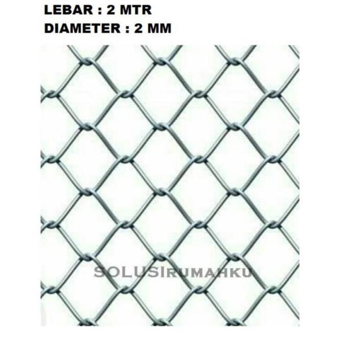 Kawat Harmonika Tinggi 2 mtr x Tebal 2 mm Ram Wajik Anyam Pagar Kandang Hewan AUL