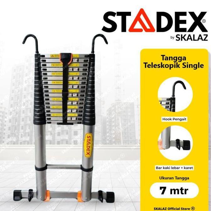Stadex Tangga Teleskopik 7 Meter Single Aluminium