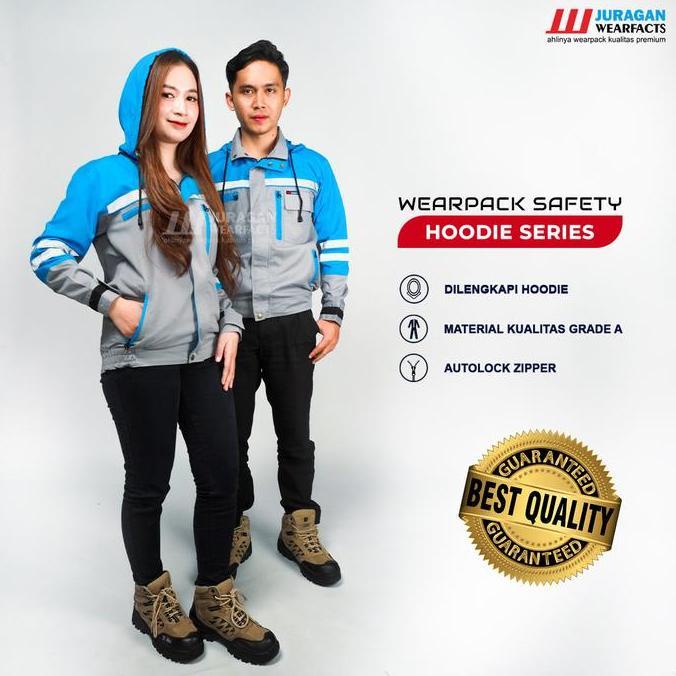 [COD] Jaket tambang Jaket hoodie safety Wearpack Safety Atasan seragam kerja lapangan panjang pria w