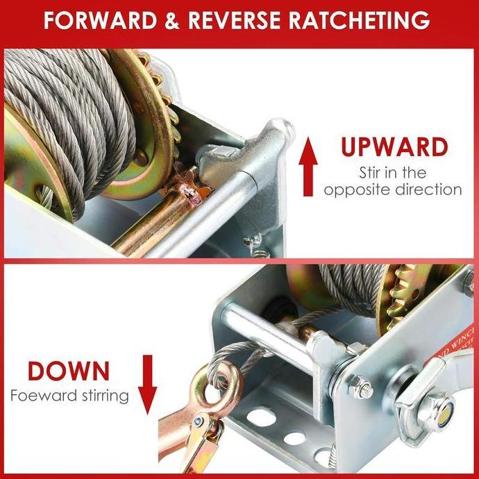 Promo Alat Derek Tangan Mini Mesin Derek Manual Katrol Manual 600Lbs / 250Kg Cod