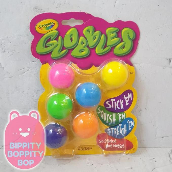 Crayola Globbles – Lot De 6 Jouets à Presser Super Collants – Balles Anti-Stress Pour Enfants Et Adultes – Lavables Et Réutilisables