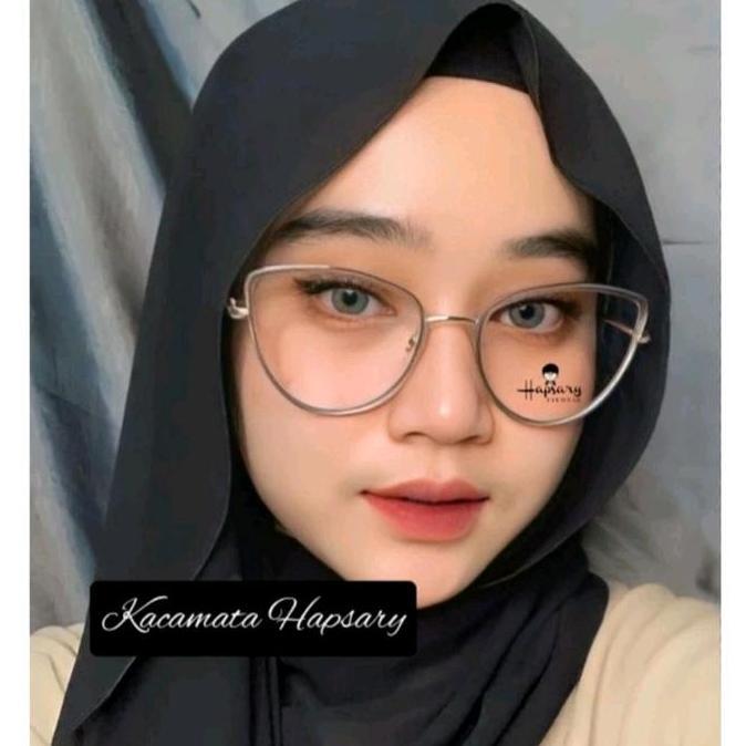 Promo FRAME KACAMATA WANITA CAT EYE 98525 FREE LENSA PHOTOCROMIC Perempuan Perempuan kaca warna:cokl
