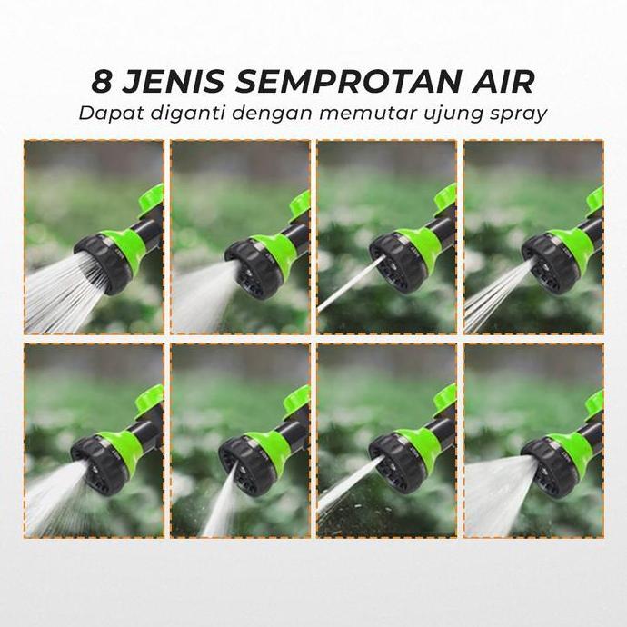 Kepala Semprotan 8 Mode Botol Sabun Air Taman Cuci Motor Mobil Round Nozzle Sprayer Soap Dispenser R