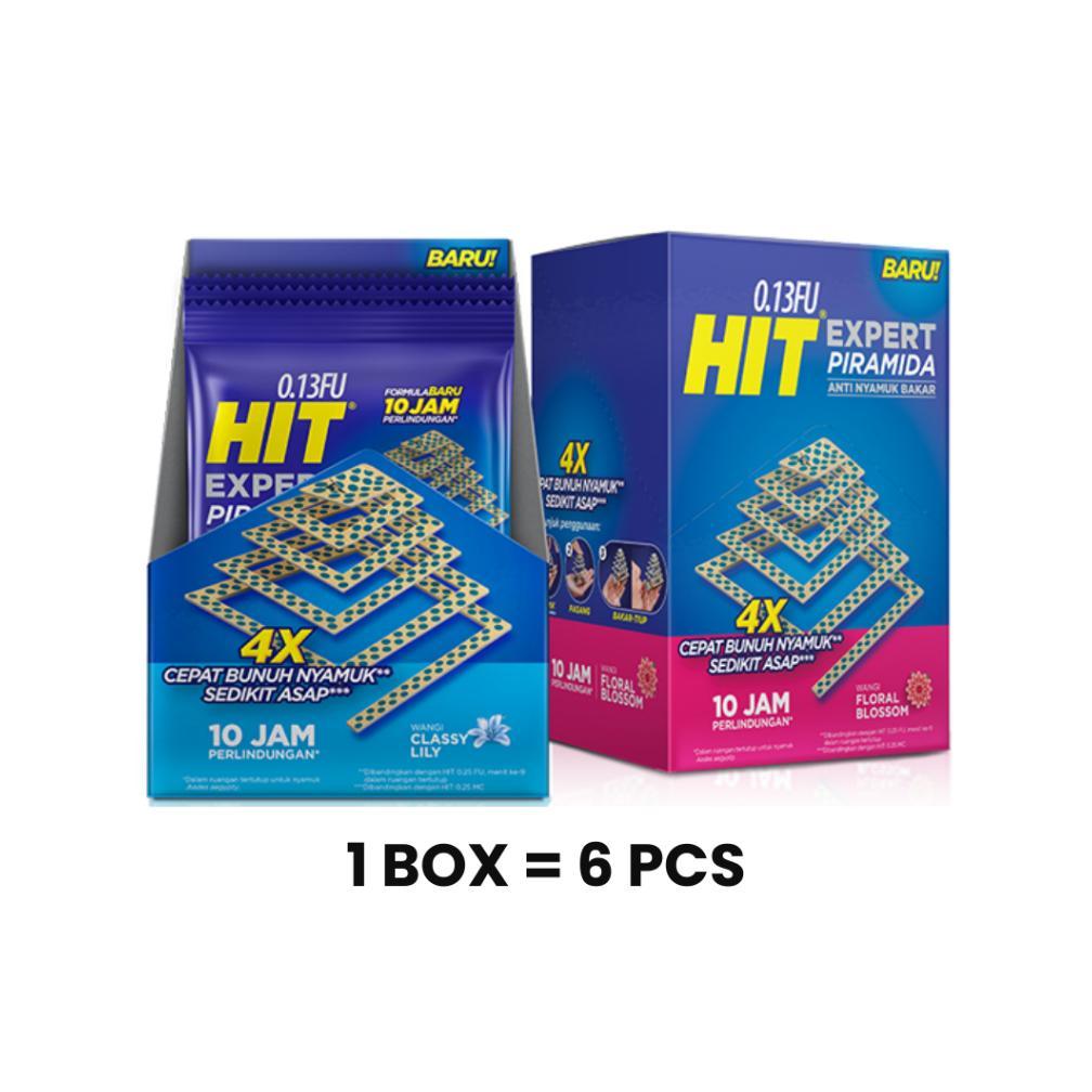 HIT EXPERT PIRAMIDA 10'S Obat Nyamuk Bakar Hit Piramida 1 Box Isi 6 Pack Obat Nyamuk Bakar Hit Magic