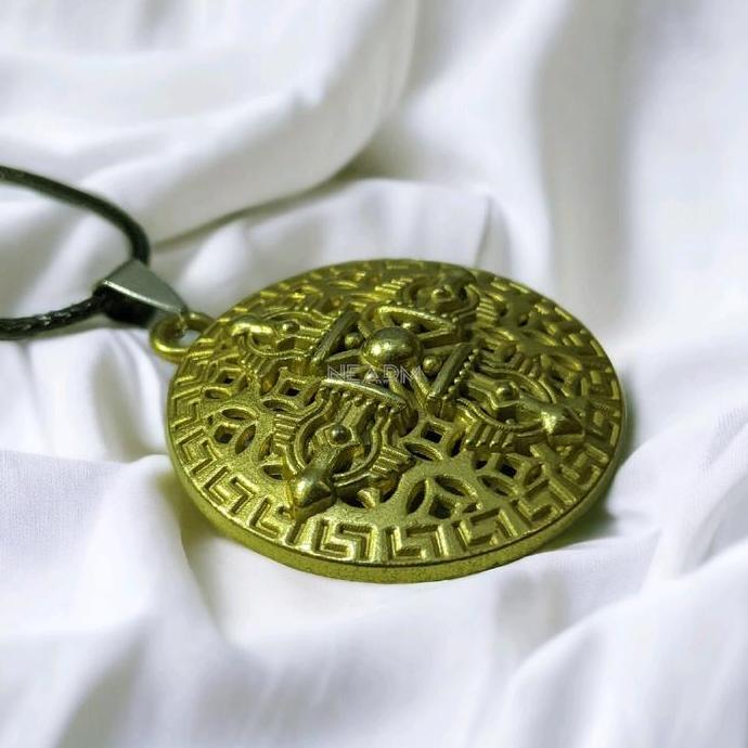 DV120 - Kalung Amulet Lucky Thailand Pria Wanita Elegan Emas Kulit Liontin Tali Vintage