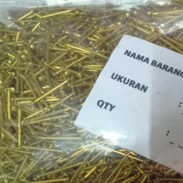 Paku Kuningan 1" Kepala Bulat.Paku Kuningan 25Mm !!! Sale