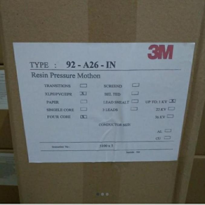 Sambungan Kabel 3M Splicing Kit 92-A26 Kit 4X185Mm 1Kv  Sale