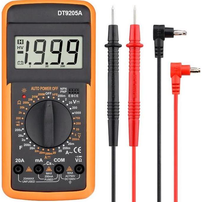 Multitester Multimeter Avometer LCD DIGITAL DT-9205A DT9205A