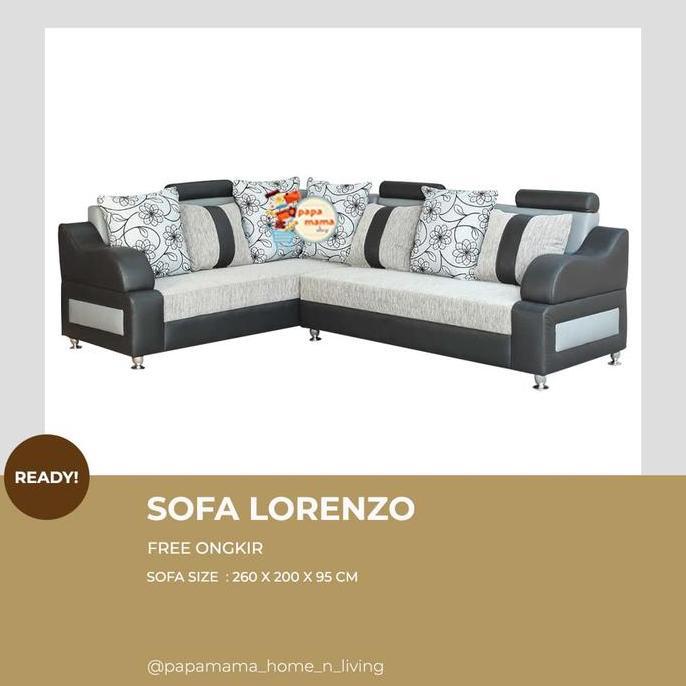 Terlaris Sofa Tamu Murah - Sofa Sudut Minimalis free Bantal - Medan - Lorenzo