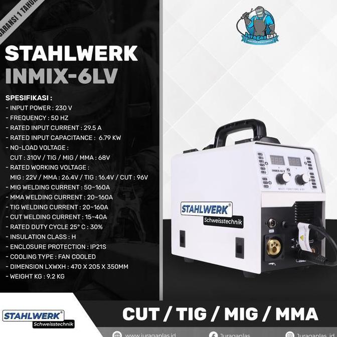 Stahlwerk INMIX-6LV MIG TIG CUT & MMA Welding Machine