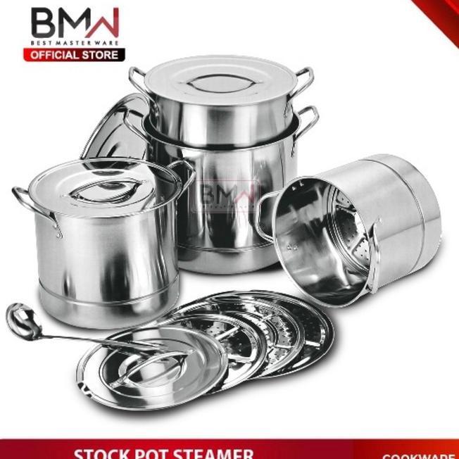 1 Set 4 Pcs Sto Pot Steamer Panci Kukus Dandang Stainless Steel Sth 03 Kitchenware