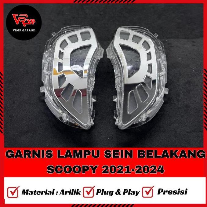 VRGP Garnis Lampu Sein Belakang Scoopy 2021-2024/ Garnish Lampu Sein Belakang Scoopy