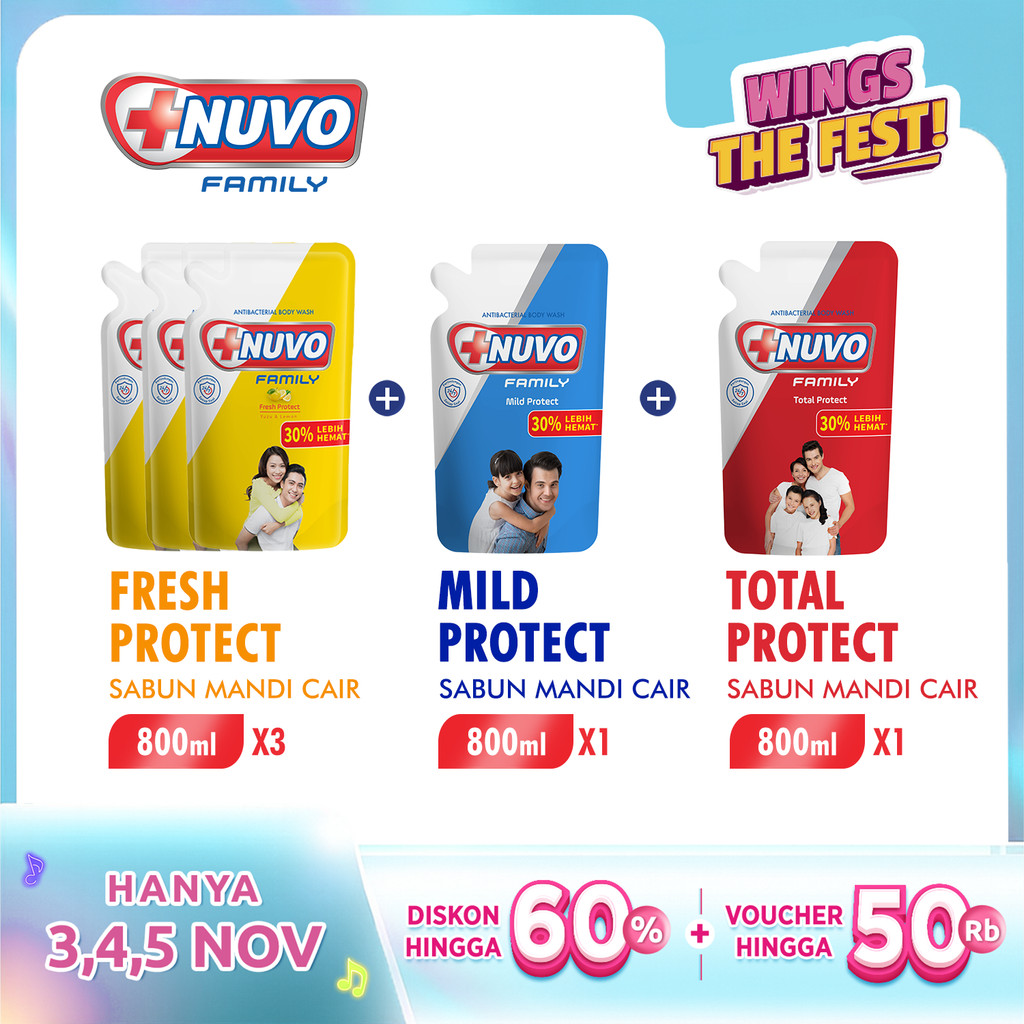 Nuvo Family Sabun Mandi Cair 800 Ml Mix Variant