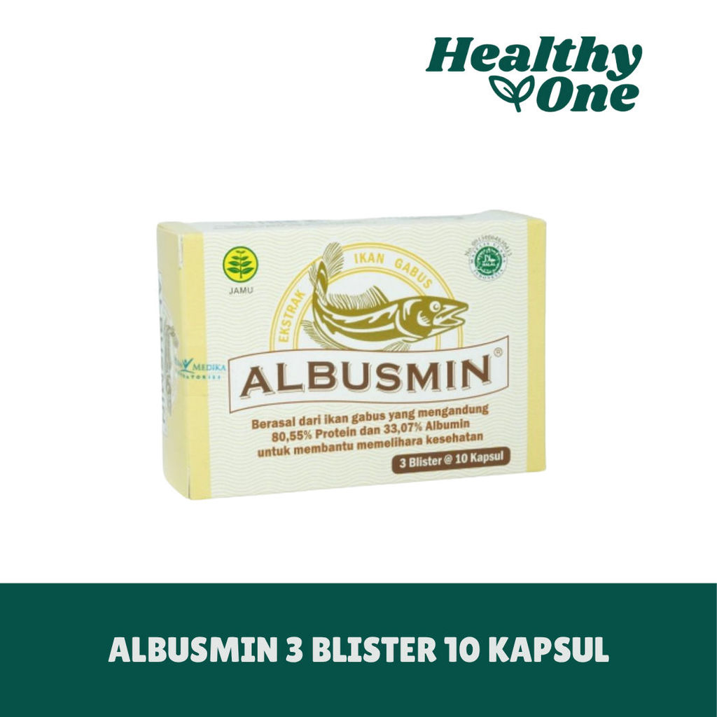 Albusmin 1 Box 30 Kapsul/ Ektrak Ikan Gabus/ Obat Pasca Operasi/ Pengering Luka Pasca Caesar