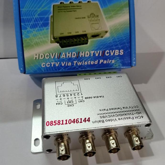 Video Balun 4 Channel - Video balun 4 ch - UTP transceiver