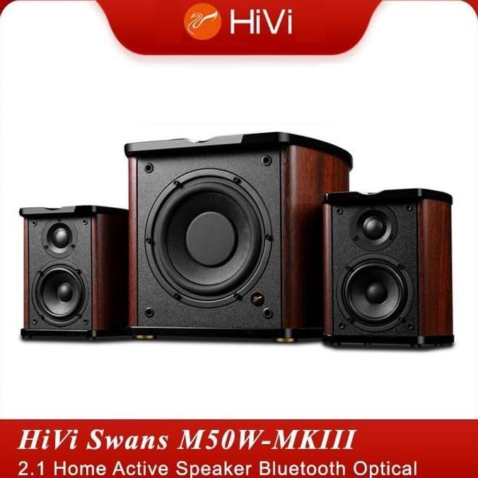 HARGA DISC - Swans HiVi M50W-MKIII 2.1 Professional Multimedia Home Active Speaker Bluetooth Optical