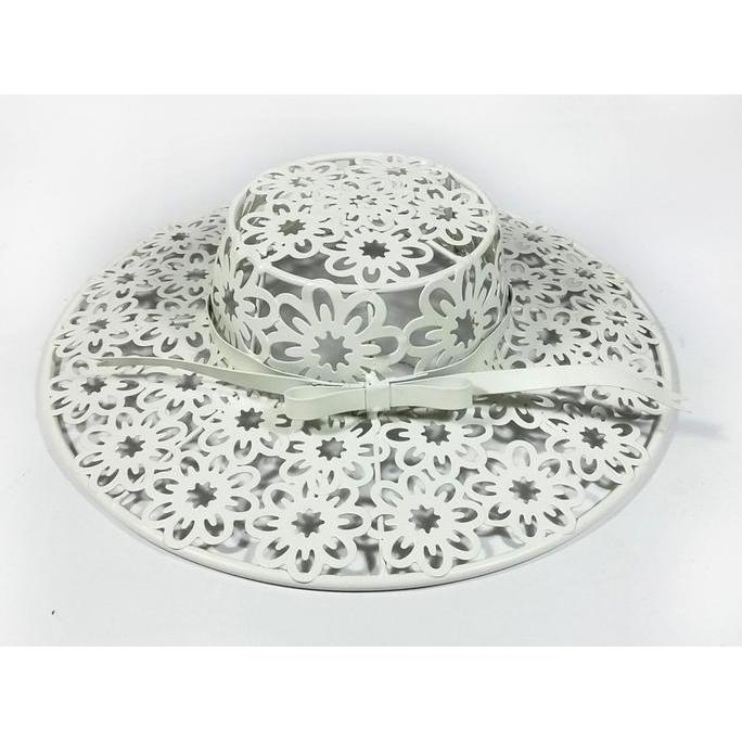 DS256 - Pajangan Topi Pantai Besi Shabby - Topi Shabby Besi - Topi Pantai Besi