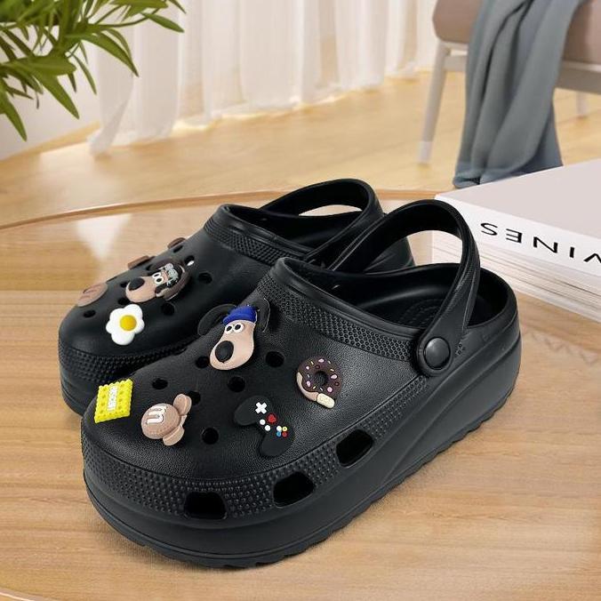 DV391 - Sandal Jelly Pria Wedges Sandal Kodok Pria Kekinian Kartun Aksesoris Anjing Sandal Baim Jell