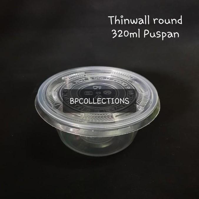 500 pcs THINWALL 320ML 400 450 ML MANGKOK PLASTIK PUSPAN GROSIR 1 DUS