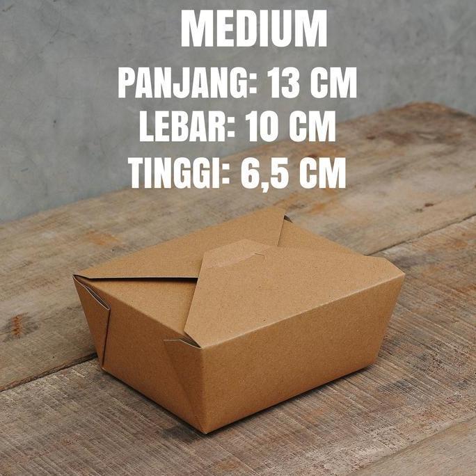PAPER LUNCH BOX - FOOD PAIL - FOOD GRADE FULL LAMINASI - trapesium