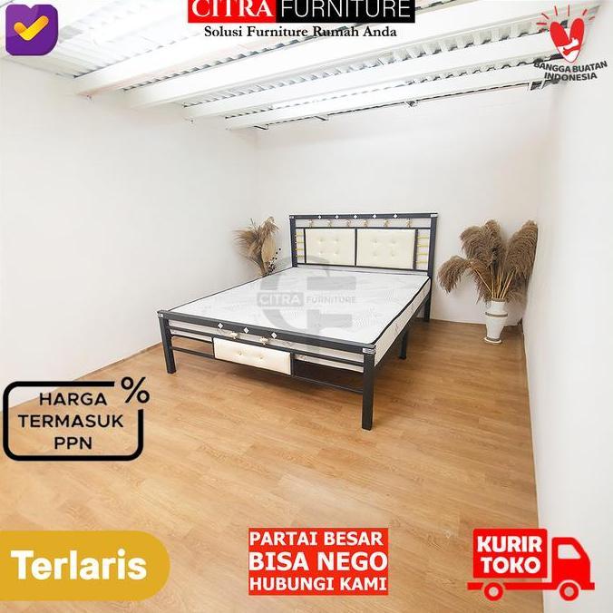 Ranjang besi minimalis 200x200