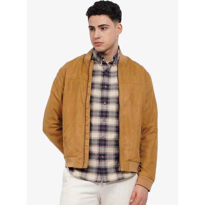 Wood Regular Fit Suede Bomber Jaet 2Jkxlxc225H Khaki
