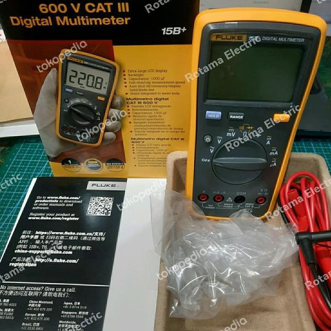 DIGITAL MULTIMETER FLUKE 15B+ MULTITESTER FLUKE 15B+ % ORIGINAL