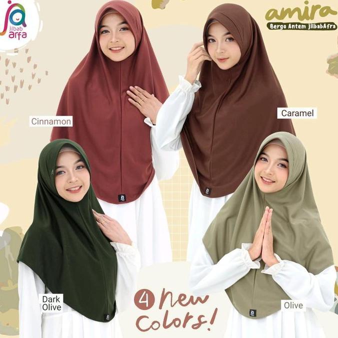 Jilbab Afra Arfa Kerudung Instan Amira Pad Antem Bergo Bahan Kaos Premium Lembut Nyaman Warna Baru S