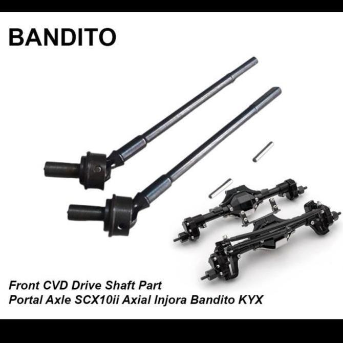 BANDITO CVD FRONT DRIVE SHAFT PART GARDAN PORTAL AXIAL SCX10 II ORIGINAL DAN TERPERCAYA