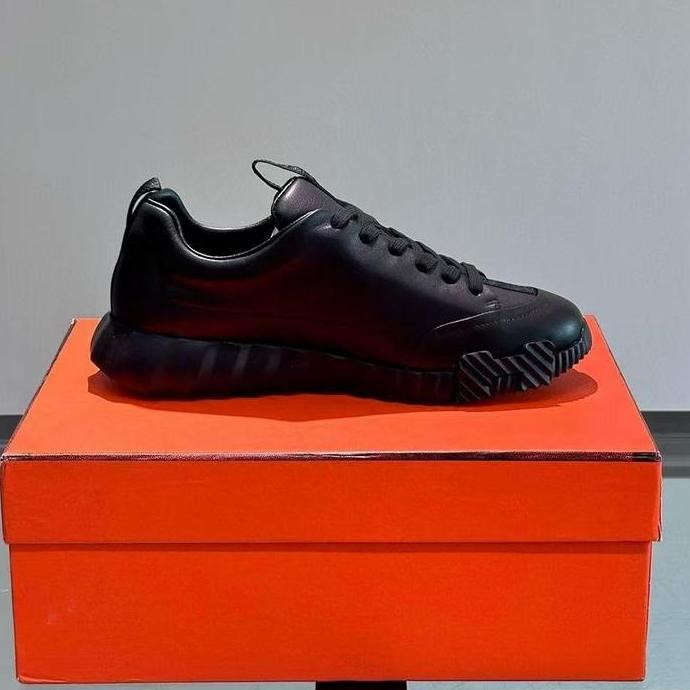 New  sepatu cowok sneaker pria kulit hitam