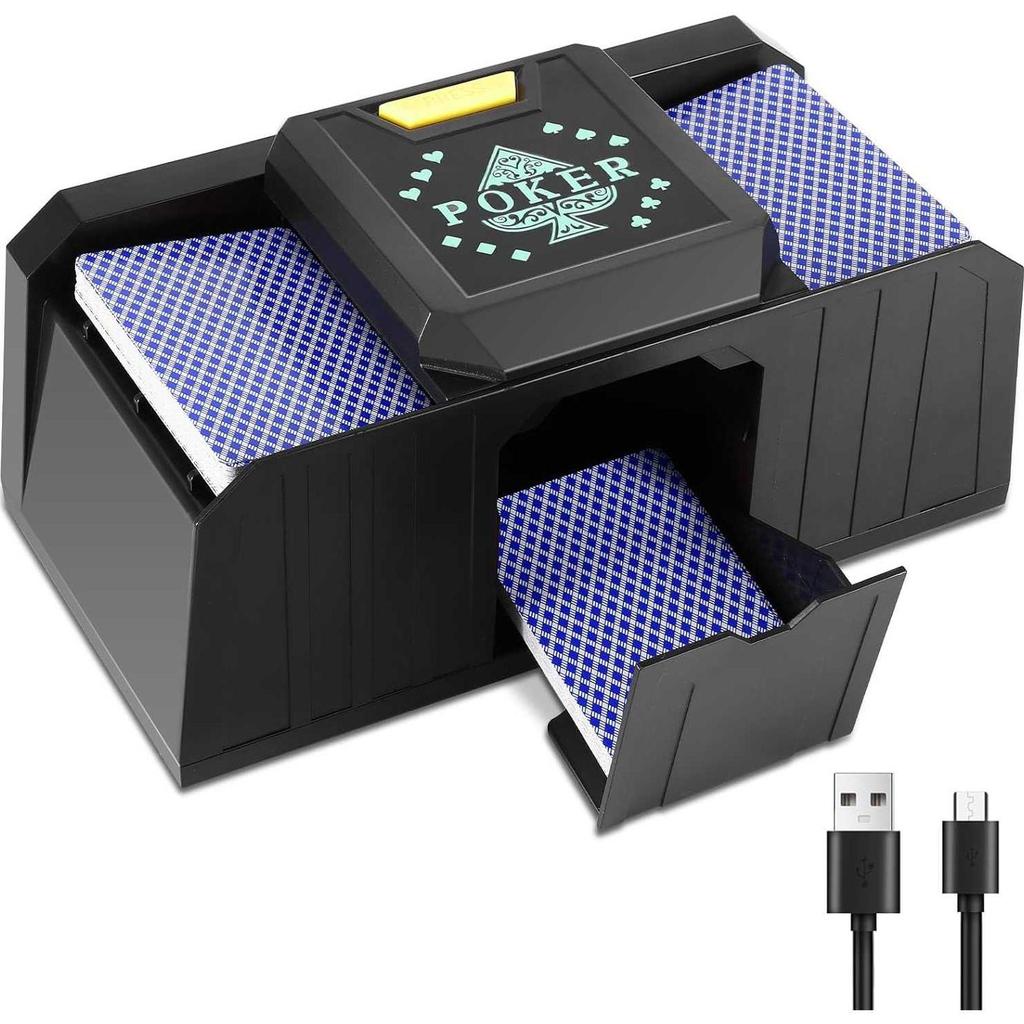 SIL Mesin Kocok Kartu Otomatis 2 Deck Shuffle Machine Bridge UNO Games - S-44