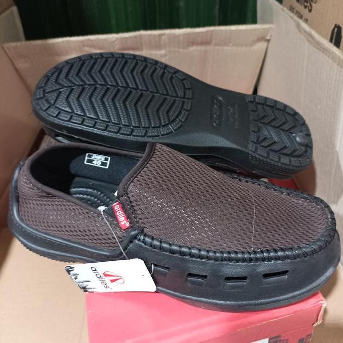 New  sepatu slip on karet pria Ardiles original jnee coklat