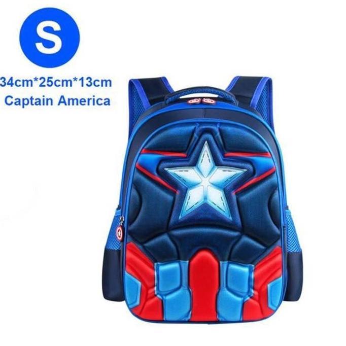 DITSY Tas ransel gendong Sekolah Anak Kartun Captain America - size L