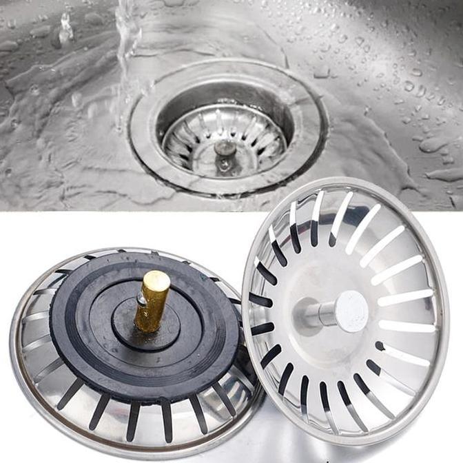 WESLEY Saringan Penutup Afur Lubang Bak Cuci Piring Stainless Steel Diameter 7.8cm