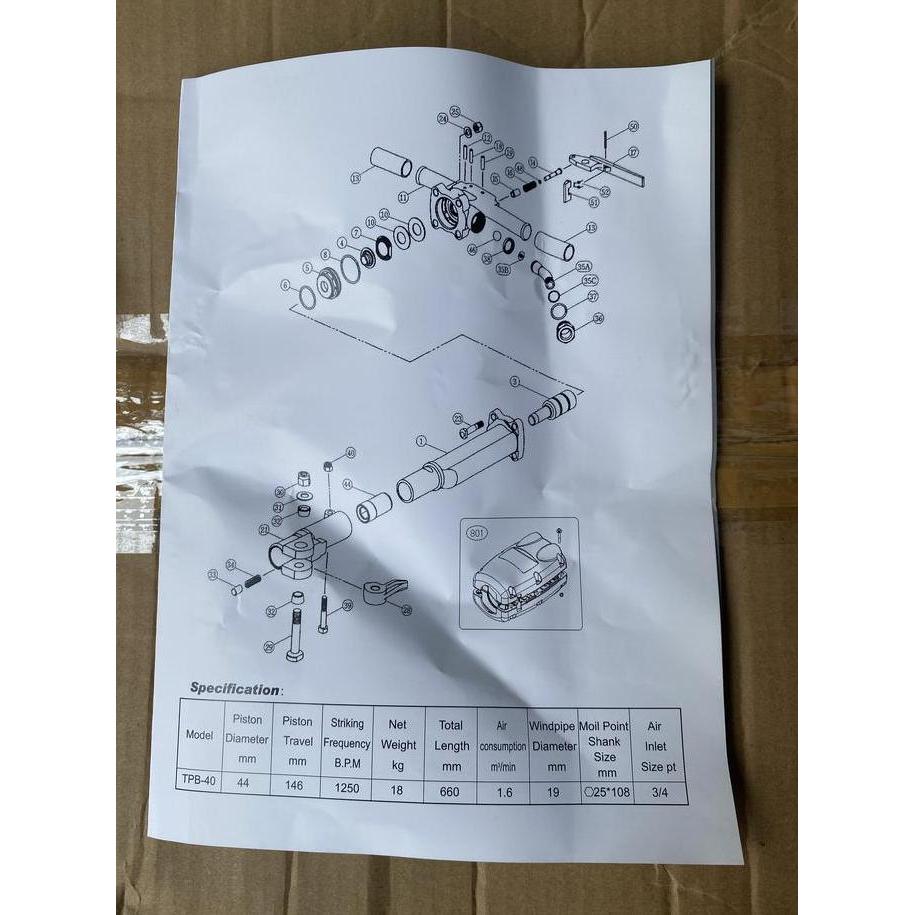 Promo Jack Hammer Tpb-40 Pneumatic Breker Toku Heavy Duty Cod