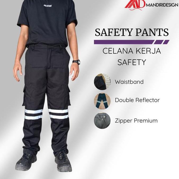 Celana Kerja Safety Panjang Pria Wanita Wearpack Seragam Kerja Proyek Celana Kerja Pria Wearpack Bah