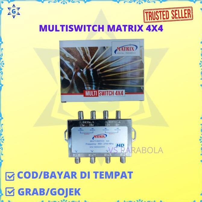 Multiswitch Parabola Matrix 4x4 UNTUK 2 LNB Satelit 4 Receiver