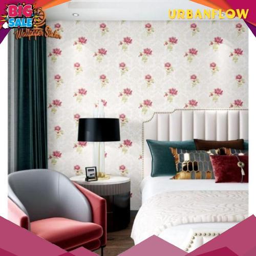 COD Wallpaper Dinding Motif Kitty Frozen Emboss Gelombang Alam Walpaper Dinding Ruang Tamu Kamar Ana