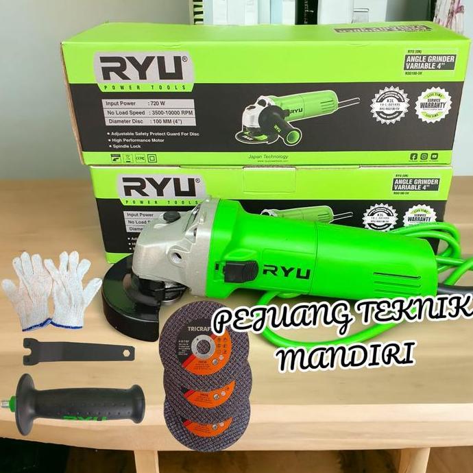EXAMINER MESIN GERINDA TANGAN RYU RSG 100-5V VARIABLE SPEED / RYU RSG 100 - 5V