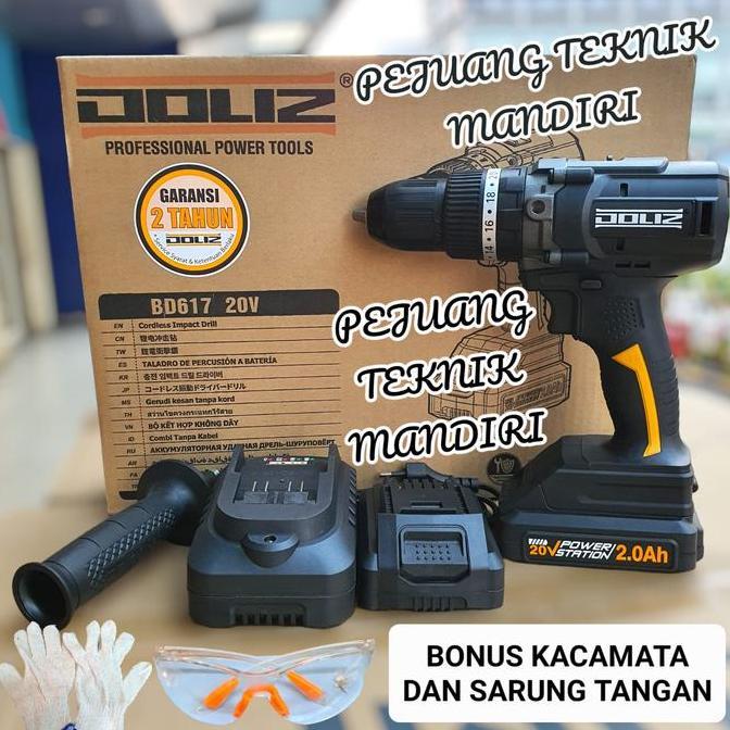 EXAMINER MESIN BOR CORDLESS BRUSHLESS DOLIZ BD 617 / BOR BATERAI DOLIZ BD617