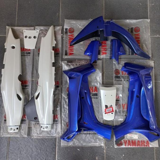 DAIKAKU Cover body halus Fullset F1ZR FIZR Biru putih Original